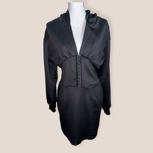 Corset cinch black hoodie size L